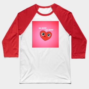 Red Googly Eye Heart Baseball T-Shirt